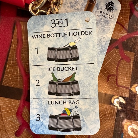 NWT 3 in 1 wine holder ice bucket lunch bag - Picture 7 of 10